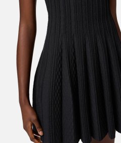 Pleated Knit Dress