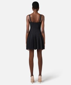 Pleated Knit Dress