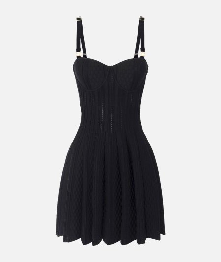 Pleated Knit Dress
