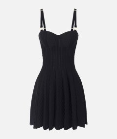 Pleated Knit Dress