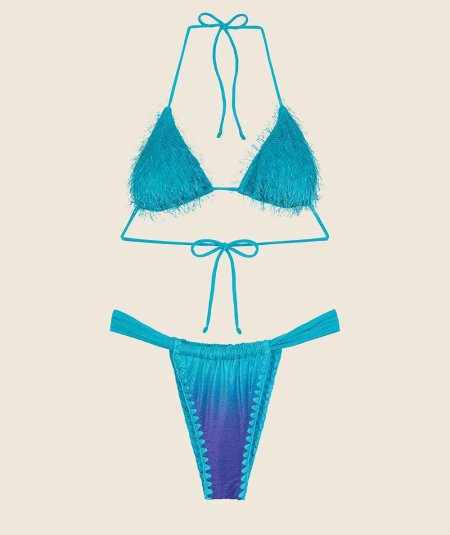 Costume da bagno triangolo con slip brasiliano fisso