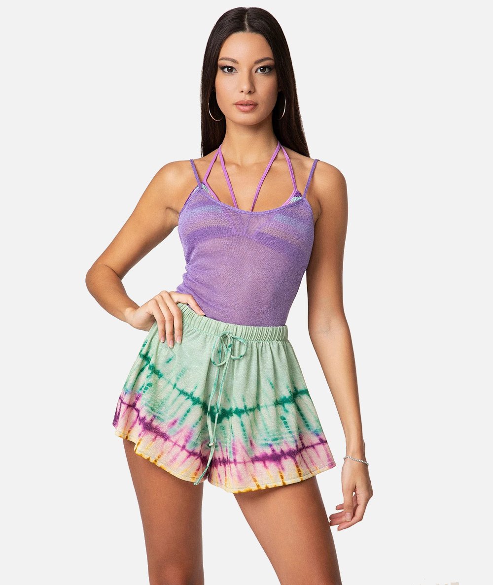 Shorts in lurex fantasia