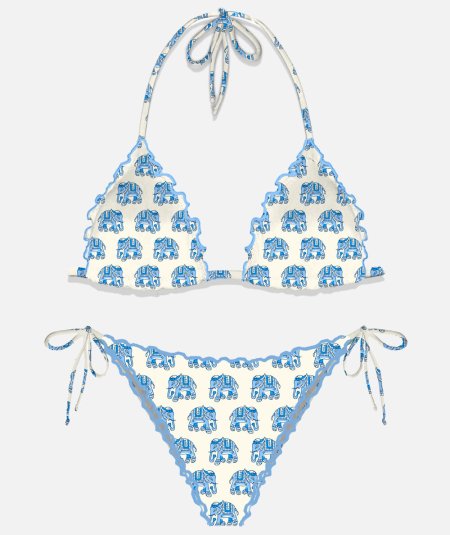 Costume da bagno donna con top a triangolo a fantasia - Duepistudio ***** Abbigliamento, Accessori e Calzature | Uomo - Donna