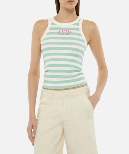 CANOTTA BEACH CLUB STRIPES 5310 EMB - Duepistudio ***** Abbigliamento, Accessori e Calzature | Uomo - Donna
