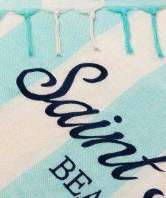Telo mare Fouta in cotone leggero con stampa a righe