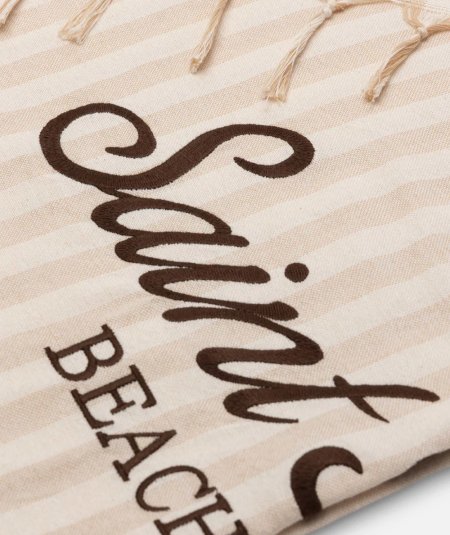 Telo mare Fouta in cotone leggero con stampa a righe