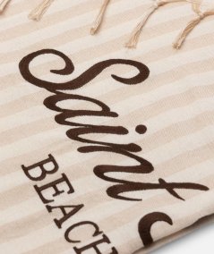 Telo mare Fouta in cotone leggero con stampa a righe