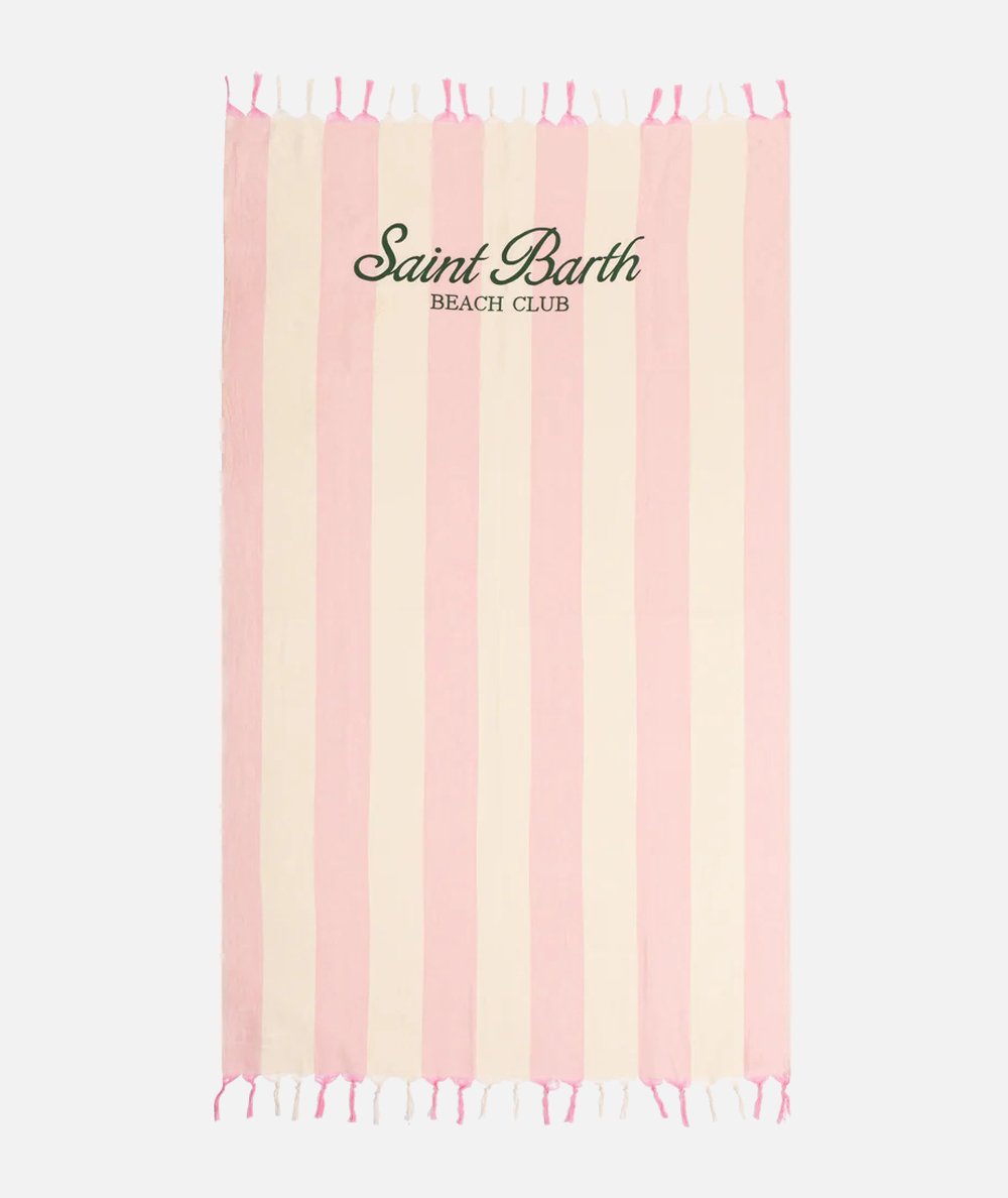 Telo mare Fouta in cotone leggero con stampa a righe