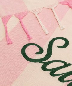 Telo mare Fouta in cotone leggero con stampa a righe