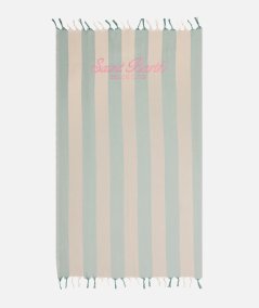 Telo mare Fouta in cotone leggero con stampa a righe