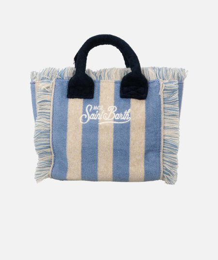 Mini Vanity Sponge Bag con stampa a righe