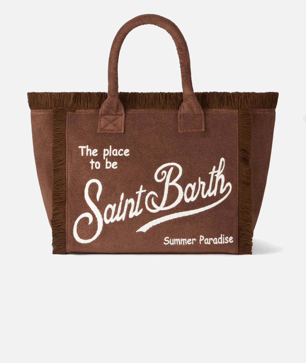 Borsa a spalla Vanity Sponge in spugna marrone