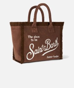 Borsa a spalla Vanity Sponge in spugna marrone