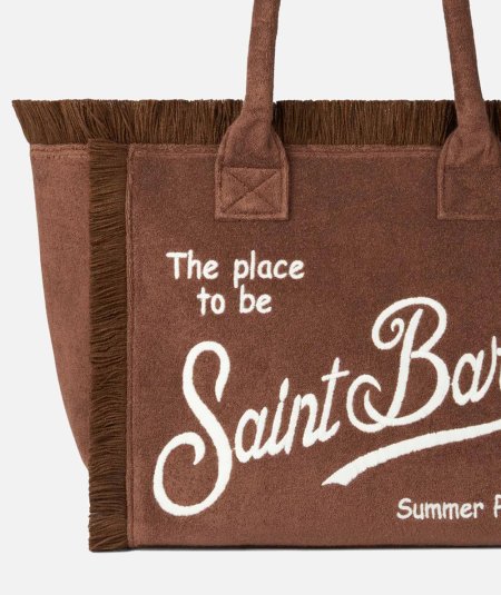 Borsa a spalla Vanity Sponge in spugna marrone