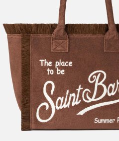 Borsa a spalla Vanity Sponge in spugna marrone