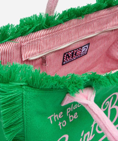 Borsa a spalla Vanity Sponge in spugna verde