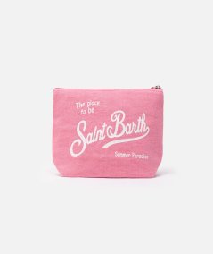 Pochette Aline in lino rosa
