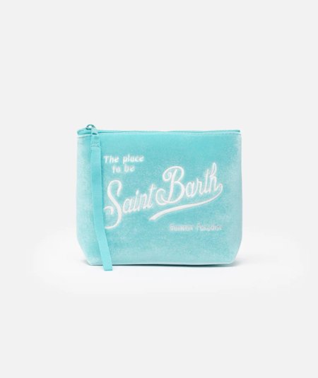Pochette Aline in velluto verde acqua - Duepistudio ***** Abbigliamento, Accessori e Calzature | Uomo - Donna