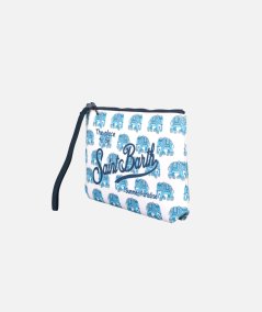 Pochette Aline in scuba con stampa elefanti