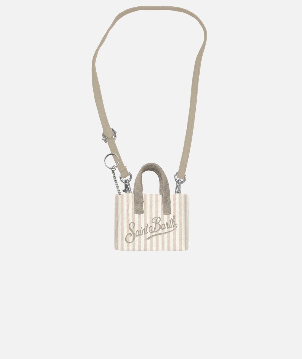 Key bag linen stripes 1110 emb