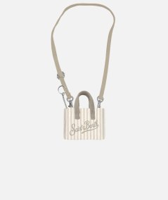 Key bag linen stripes 1110 emb
