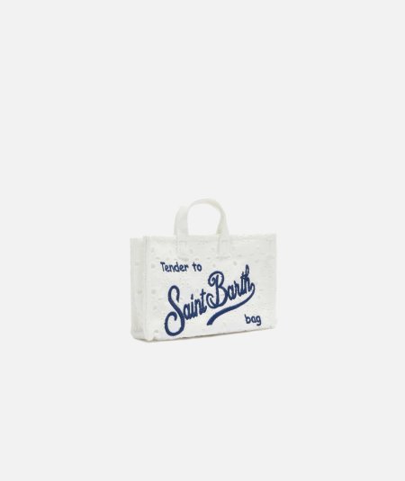 Phone Bag in pizzo Sangallo bianco