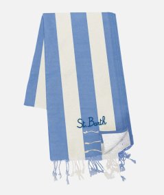 Fouta classico a nido d'ape con righe