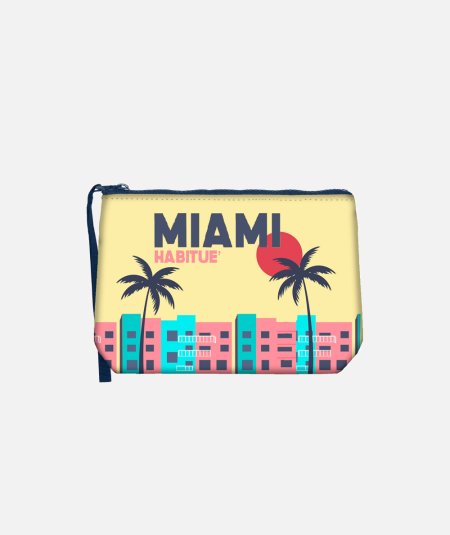 Pochette Aline in scuba con stampa miami postcard 92 - Duepistudio ***** Abbigliamento, Accessori e Calzature | Uomo - Donna