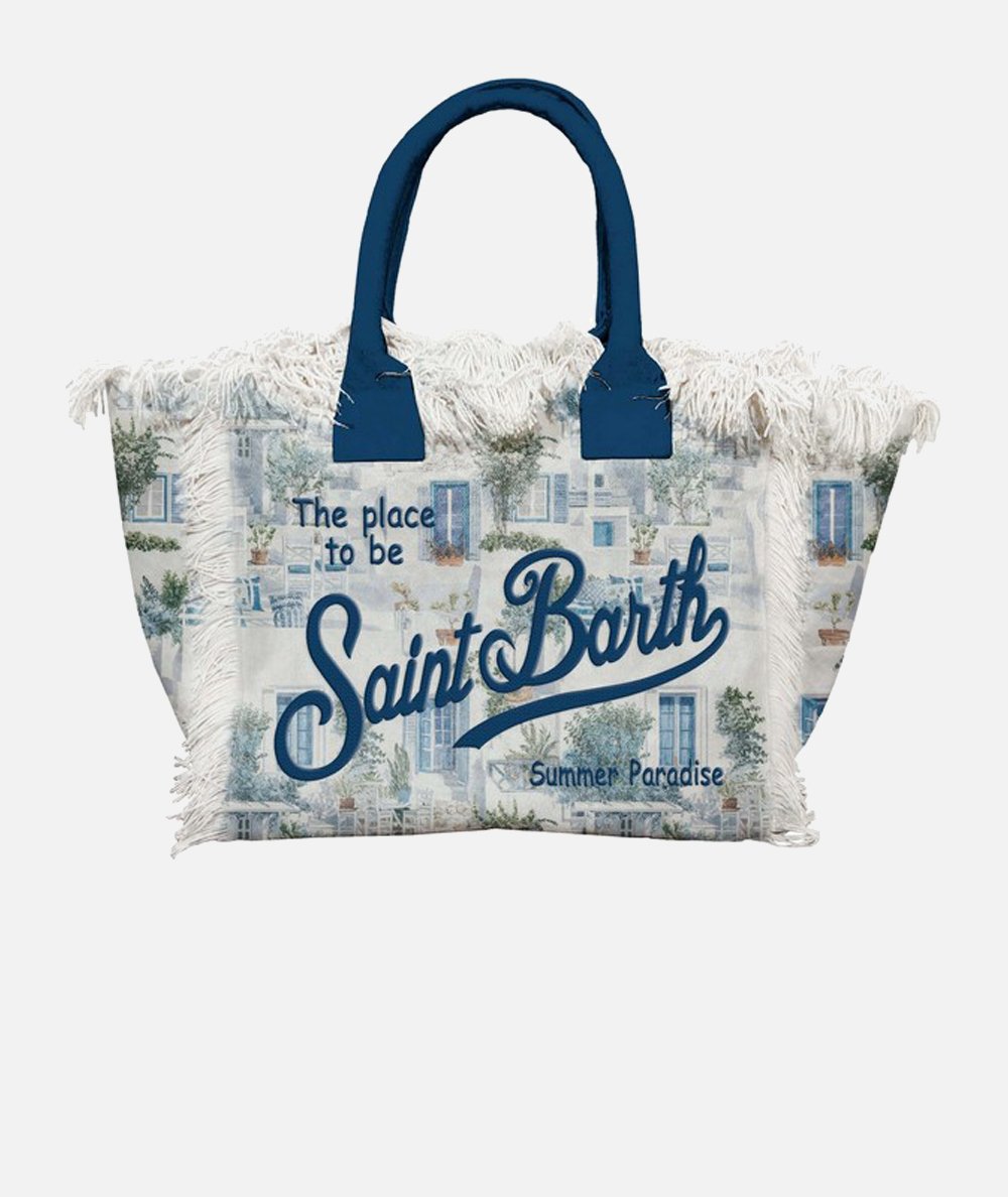 Borsa a spalla Vanity in canvas di cotone greek windows 01