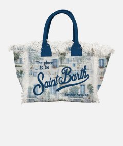 Borsa a spalla Vanity in canvas di cotone greek windows 01