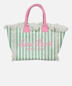 Borsa a spalla Vanity in canvas di cotone stripesv v 5310