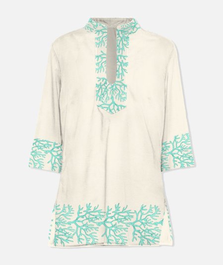 ABITO CORTO IN LINO LINEN CORAL 1056 - Duepistudio ***** Abbigliamento, Accessori e Calzature | Uomo - Donna