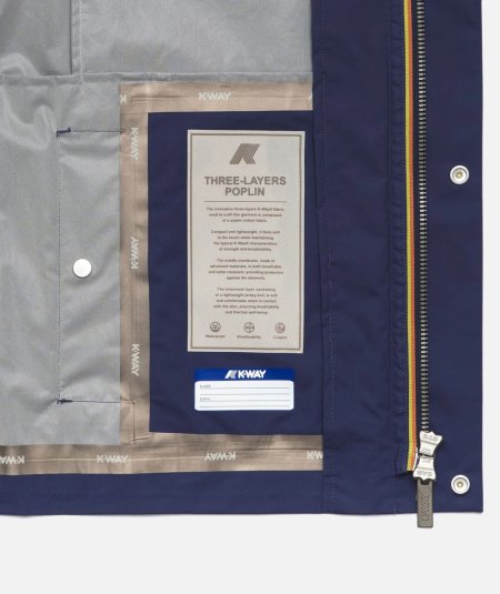Giacca Corto Uomo Urban Blu con Cuciture Termonastrate