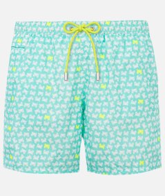 Costume da bagno boxer da uomo in tessuto leggero con stampa granchi