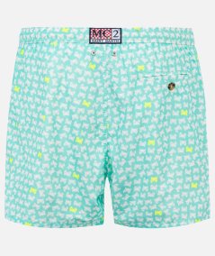Costume da bagno boxer da uomo in tessuto leggero con stampa granchi