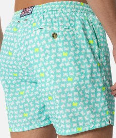 Costume da bagno boxer da uomo in tessuto leggero con stampa granchi