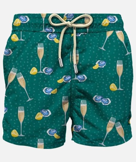 Costume mare Lighting in tessuto leggero con stampa ostriche e champagne - Duepistudio ***** Abbigliamento, Accessori e Calzature | Uomo - Donna