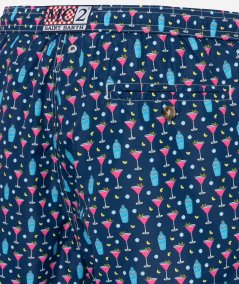 Costume da bagno da uomo in tessuto leggero con stampa granchi
