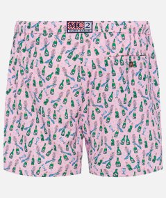 Costume da mare boxer Lighting in tessuto leggero con stampa sabrage e bottiglia