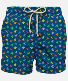 Costume da mare boxer Lighting in tessuto leggero con stampa stelle marine