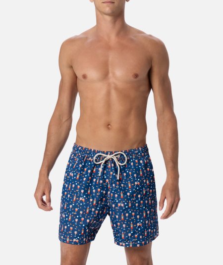 Costume da mare boxer da uomo in tessuto leggero Lighting Micro Fantasy con stam