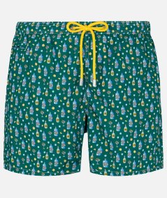 Costume da mare boxer Lighting in tessuto leggero con stampa gin lemon