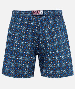 Costume da bagno boxer da uomo in tessuto leggero Lighting 70 con stampa maiolic
