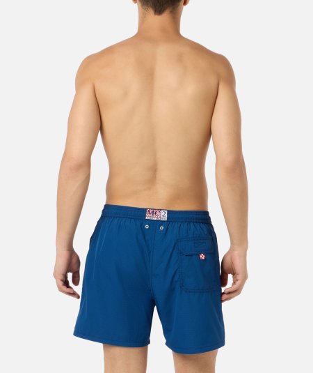 Costume classico leggero Patmos in seersucker a righe blu