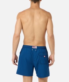 Costume classico leggero Patmos in seersucker a righe blu