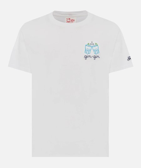 T-shirt Portofino in jersey di cotone classic fit con ricamo Gin Gin - Duepistudio ***** Abbigliamento, Accessori e Calzature | Uomo - Donna