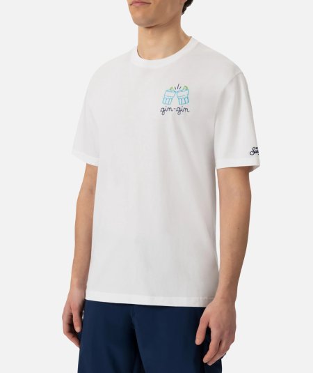 T-shirt Portofino in jersey di cotone classic fit con ricamo Gin Gin