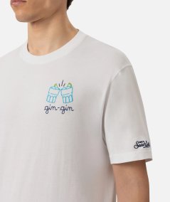 T-shirt Portofino in jersey di cotone classic fit con ricamo Gin Gin