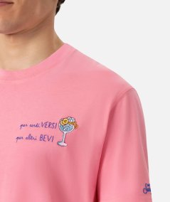 T-shirt Portofino in jersey di cotone classic fit con ricamo Per certi Versi, pe