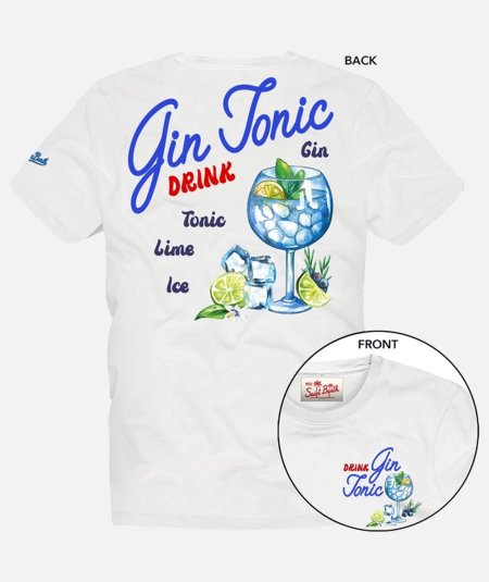 T-shirt Man in cotone con stampa Gin Tonic - Duepistudio ***** Abbigliamento, Accessori e Calzature | Uomo - Donna